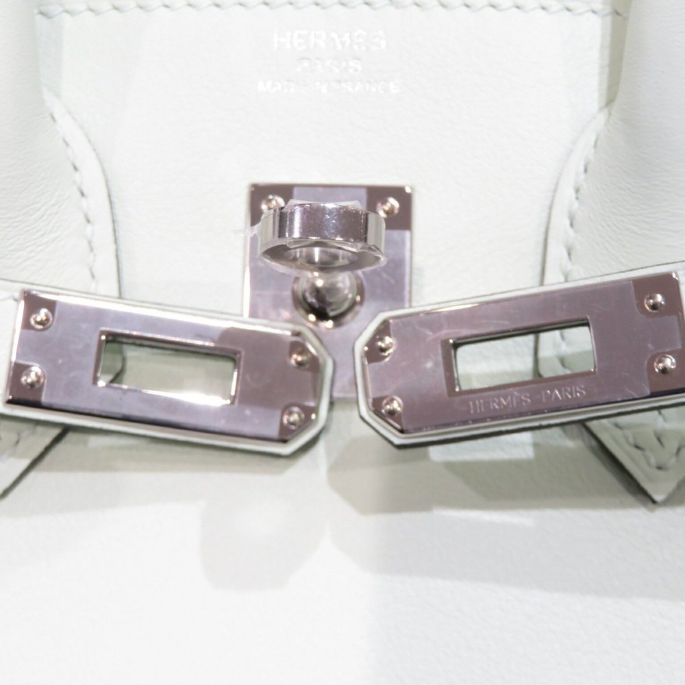 HERMES Hermes Birkin 25 Handbag Vert Fizz Silver Hardware Swift B Stamp C71 W... - Picture 11 of 16